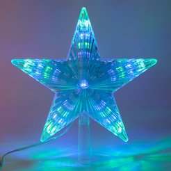 Верхушка елочная Звезда 30см, мультиколор, SYD-1624202C