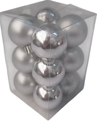 Набор шаров 12шт 7см, серебро, SYQA-0125197