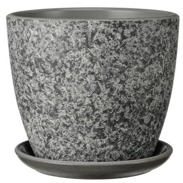 Горшок керамический Гризайль серый бутон 4л d20,6h18,2