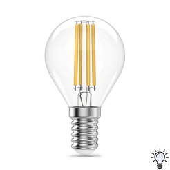 Лампа Gauss Filament Elementary Шар 10W 670lm 4100К Е14 LED 1/10/100