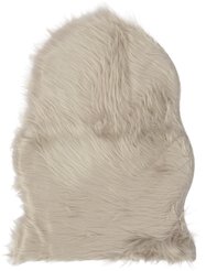 Коврик из искусственной овчины серый 45х60см фигурный