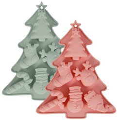 Форма д/льда и шоколада Multidom Елка изобилия 23х19х2,5см силикон