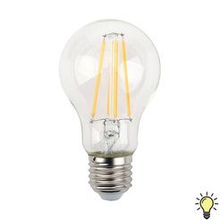 Лампа светодиодная ЭРА F-LED A60-11W-827-E27 11Вт филамент груша теплый белый свет