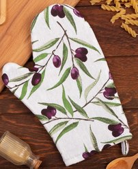 Варежка-прихватка Доляна Olives 20х27см, 100% хл, ватин 250 г/м2