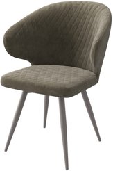 Стул кухонный Mamadoma Rob-R1 b05 47х44х82см велюр/металл, бежевый/капучино, поворотный