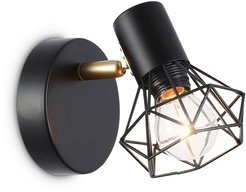 Спот накладной TR8655 BK/GD черный/золото E14 max 60W 170х100х140мм