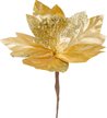 Цветок декоративный 15х8см золото SYSDH-A3025027