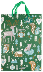 Пакет бумажный новогодний Лесная сказка 30х42х12см 210г, SYLPDA-4323030