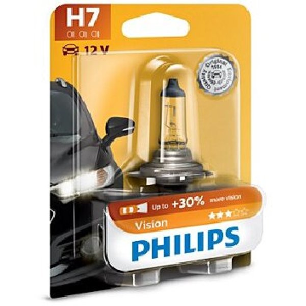 Автолампа H7/12V/55W+30% Philips