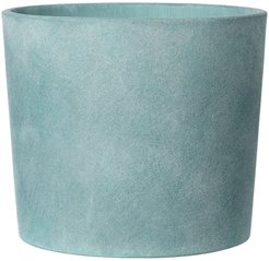 Кашпо бетонное Замша d18см h16см v2,7л, кедр, бирюза