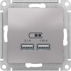 Розетка USB SE AtlasDesign Алюминий