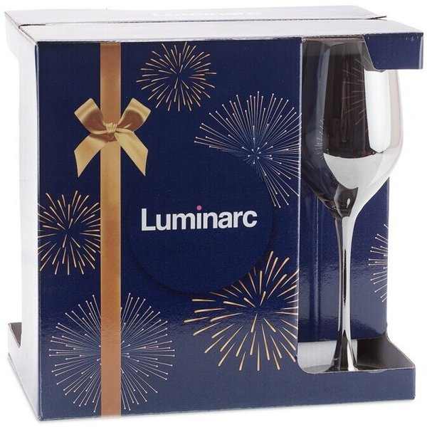 Набор бокалов д/белого вина Luminarc Celeste Сияющий графит 270мл 6шт стекло