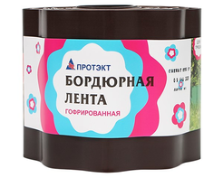 Лента бордюрная Домино h15 9м с перфорацией и тиснением коричневый