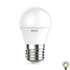 Лампа Gauss Elementary Шар 6W 420lm 3000K Е27 LED 1/10/100