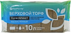 Торфобрикет БиоМастер Верховой торф раскисленный 10л