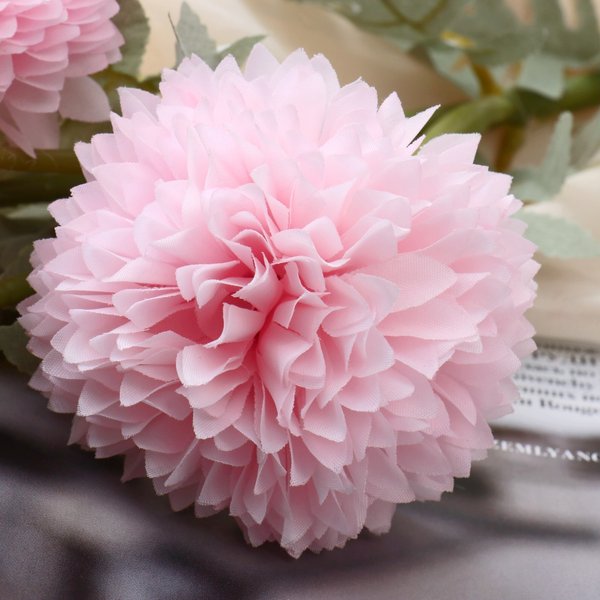 Цветы искусственные Астра китайская Балун 77см, розовый 