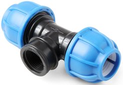 Тройник компрессионный ПНД Pro Aqua UNIO d32x1" внутренняя резьба