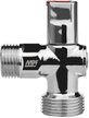 Кран латунный хромированный угловой MPF 1/2"х3/4" наружная резьба,ручка сверху