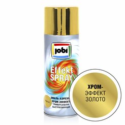 Эмаль JOBI аэрозольная с хром-эффектом золотая 400мл