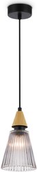 Светильник подвесной LH58111 BK/LW/SM черный/светлое дерево/дымчатый E14 max 40W D110х1500мм