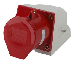 Розетка силовая стационарная наружная 124 Эра 3Р+РЕ 32А 380В IP44