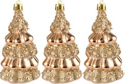 Набор украшений Елочки 3шт 10,4х6см, шампанское, SYQC-0123243