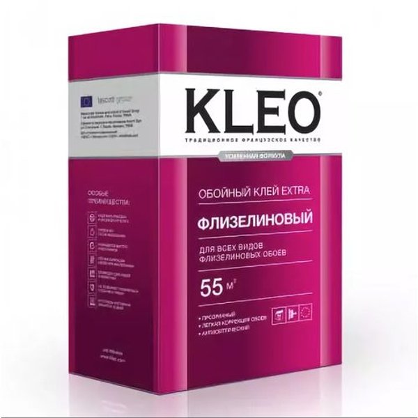 Клей для флизелиновых обоев KLEO EXTRA 55м.кв.380гр.