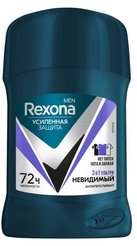 Антиперспирант д/мужчин Rexona Men 50мл Ультраневидимый, стик