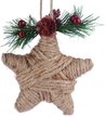 Украшение звезда 12х10х5см лён SYPMPA-112123 Украшение звезда 12х10х5см лён SYPMPA-112123