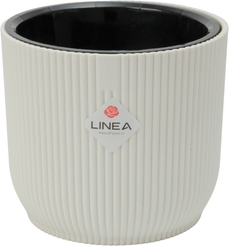 Кашпо пластиковое Linea d17см h14,7см v2,3л слоновая кость