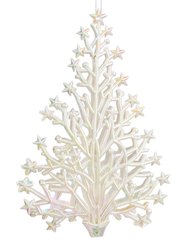 Украшение подвесное Magic Time Елочка белая из полистирола 10,2x2x15,5см арт.91199