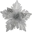 Цветок декоративный 22х17см серебро SYSDH-A3025020