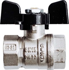 Кран латунный полнопроходной BUGATTI Arizona 1/2" внутренняя резьба, ручка бабочка