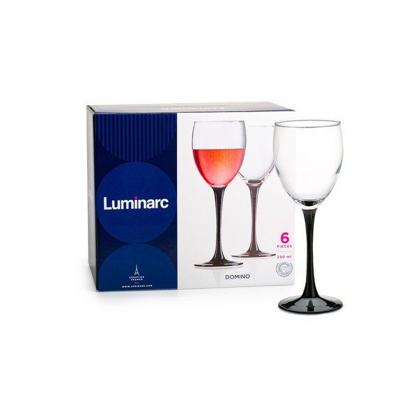 Набор бокалов д/белого вина Luminarc Domino 250мл 6шт стекло