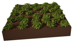 Клумба квадрат 100х100см коричневый