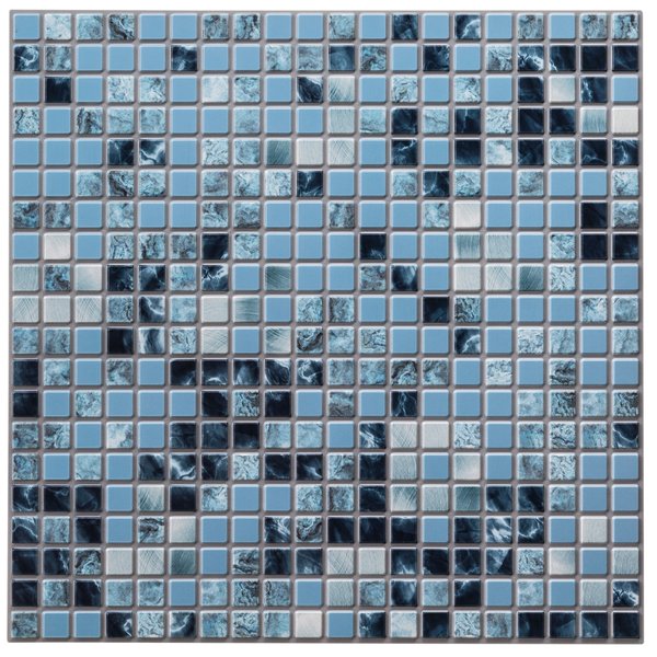 Панель ПВХ декоративная 482х482мм самоклеющаяся мозаика Океан