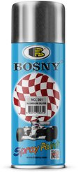 Краска аэрозольная металлик Bosny №361 алюминий серебряный 400мл(300г)
