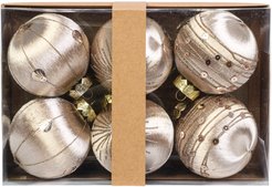 Набор шаров 6шт 8см шампань, шелк EUSYQB-0125043