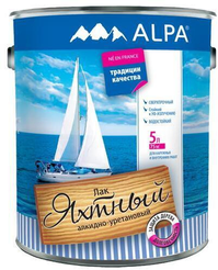 Лак яхтный ALPA алкид-уретановый глянцевый 5л