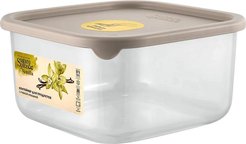 Контейнер д/продуктов квадратный Sugar&Spice Vanilla 800мл полипропилен, с гибкой крышкой, латте