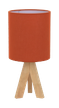 Светильник настольный ARTSTYLE HT-723O E27 оранжевый, дерево/ткань 