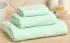 Полотенце махровое Love Life Border 70х130см, цв. мятный, 100% хлопок, 380гр/м2