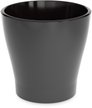 Кашпо пластиковое Лея d19,5см h19см v3,6л, графитовый, с вкладкой