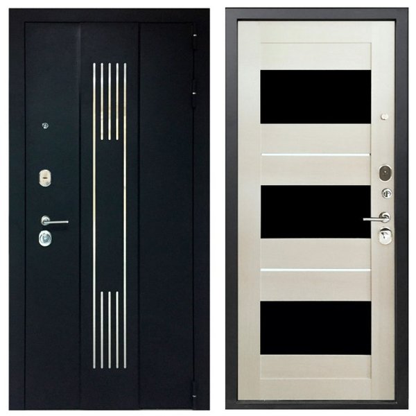 Дверь входная Хит-16 лиственница беленая 960х2050мм левая