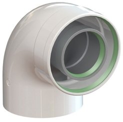 Колено коаксиальное 90° 60x100