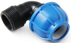 Отвод компрессионный ПНД Pro Aqua UNIO d20х3/4" наружная резьба