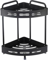 Полка угловая двухъярусная Zenfort TA-3542B2 41х24х6см черный матовый
