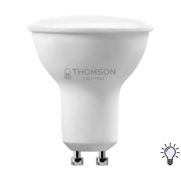 Лампа светодиодная THOMSON 4Вт GU10 4000К свет нейтральный белый