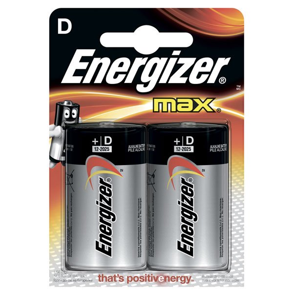Батарейка алкалиновая Energizer ENR Max  D/LR20 2шт