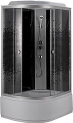 Кабина душевая NG- 7510-14R BLACK (1200х800х2150) высокий поддон(40см) стекло Мозаика 4 места